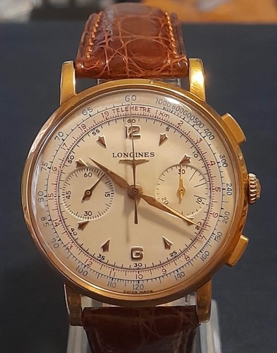 Longines chronograph rose gold - rose,